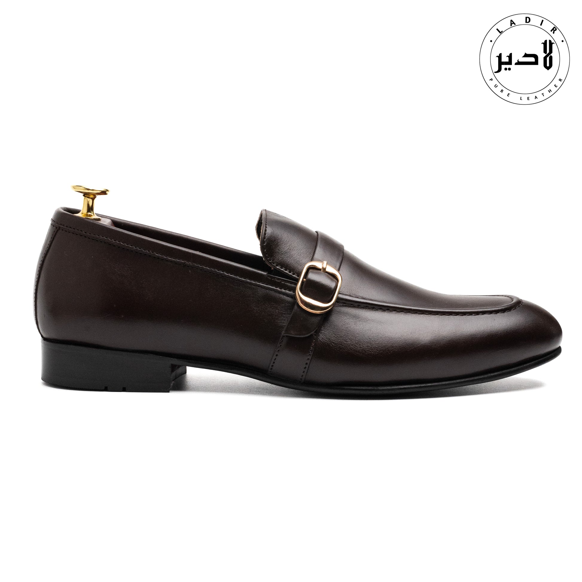 Side angle of NORWICH BROWN formal leather shoes for men, highlighting their elegant silhouette and luxurious craftsmanship.
