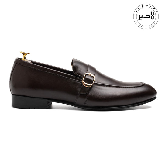 Side angle of NORWICH BROWN formal leather shoes for men, highlighting their elegant silhouette and luxurious craftsmanship.
